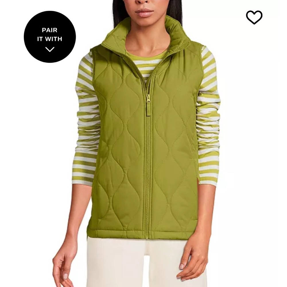 Lands' End FeatherFree Quilted Insulated Vest - Picture 7 of 7